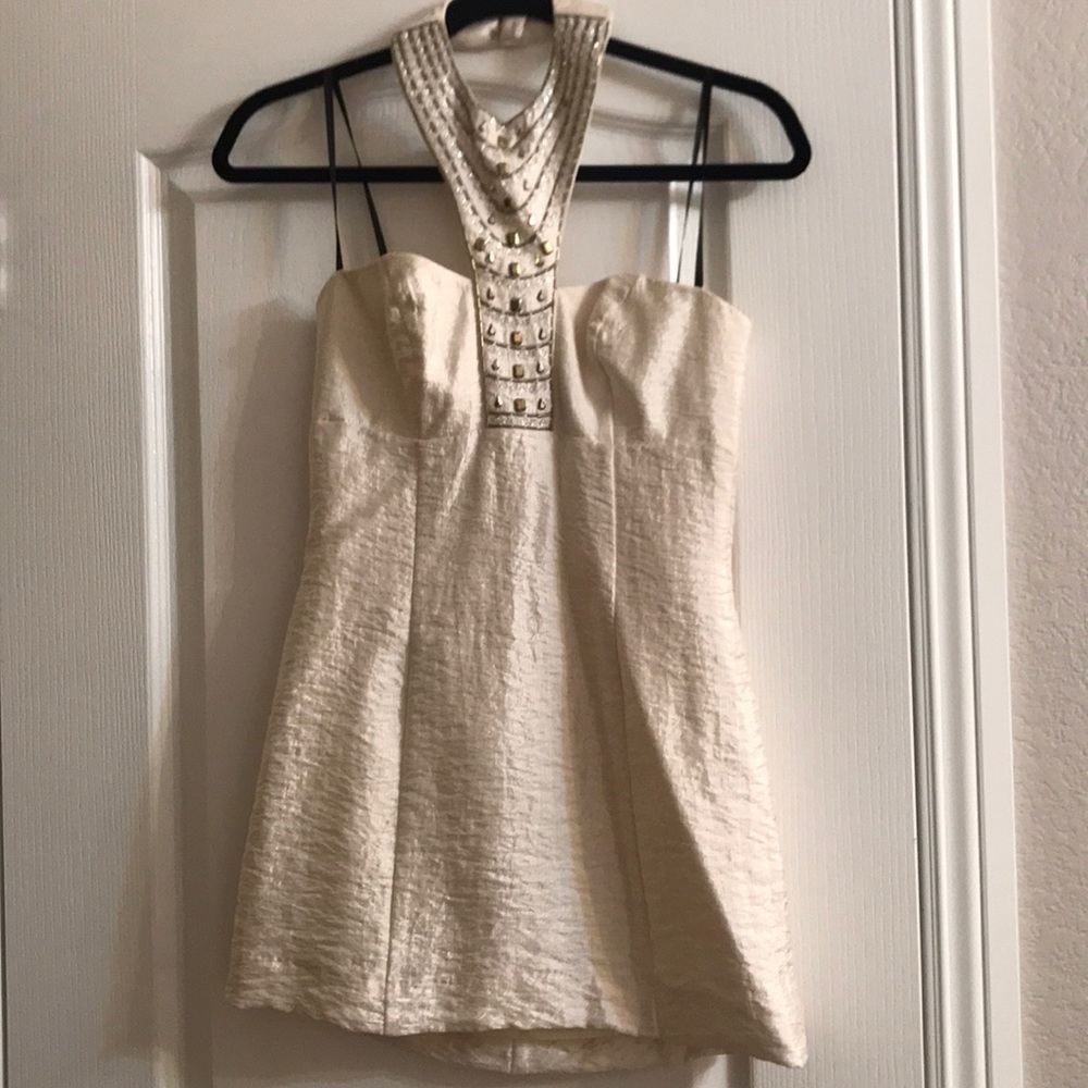 Cream mini dress